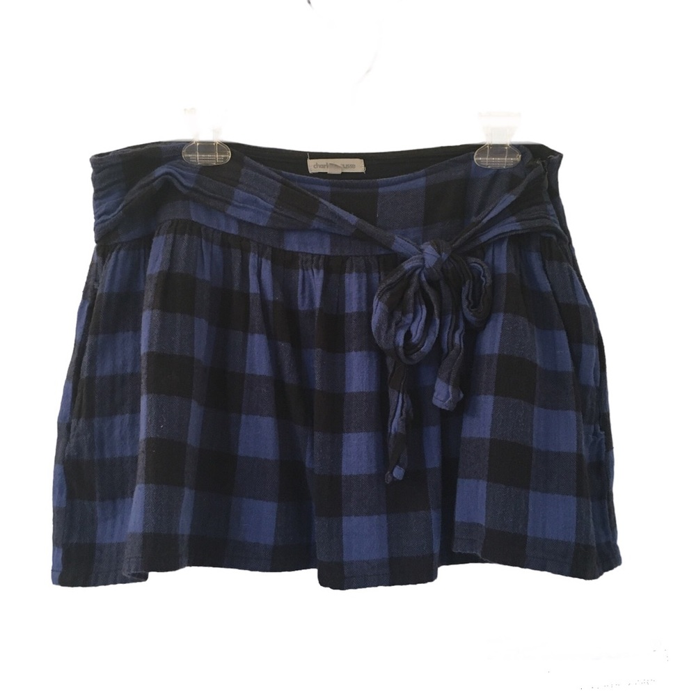 Charlotte Russe Blue Plaid mini skirt